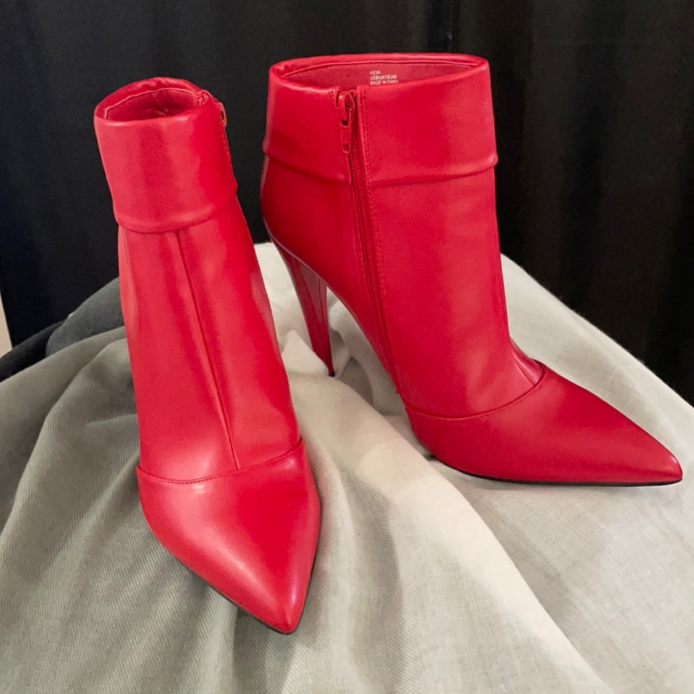 Red Stiletto Bootie